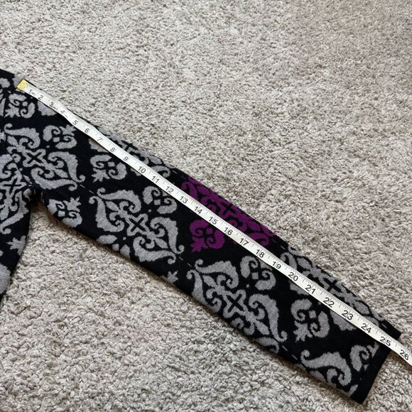 Neve Merino Wool Womens Large Geometric Cardigan Jacket Warm Winter - Picture 7 of 9